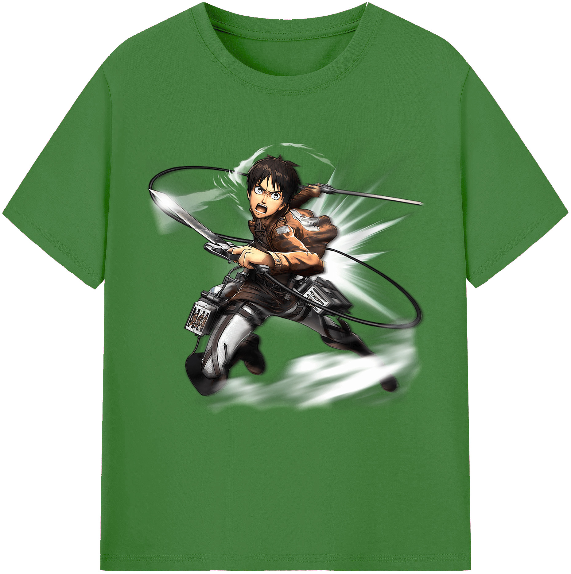 （画像用） 進撃の巨人 エレン･イェーガー Attack on Titan Eren Jäger レディースカジュアルプリントTシャツ（綿100％）